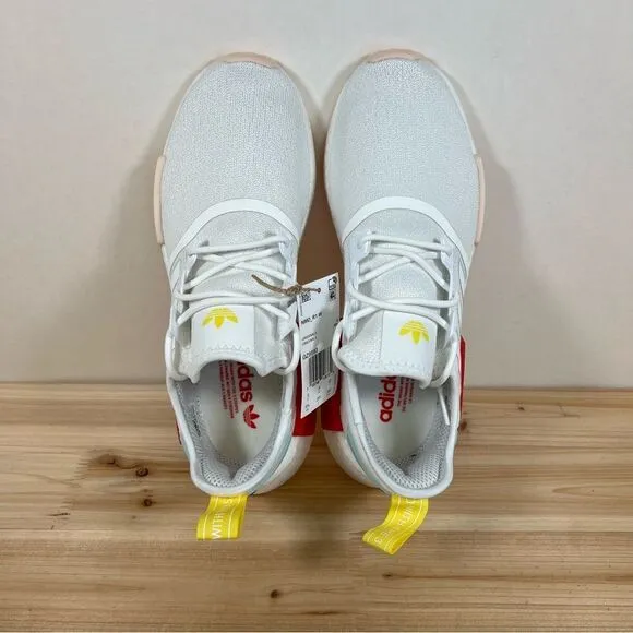 NEW Adidas NMD R1 womens running shoes 9.5 White Almost blue vivid