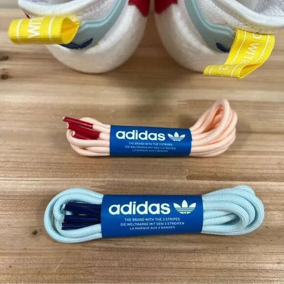NEW Adidas NMD R1 womens running shoes 9.5 White Almost blue vivid