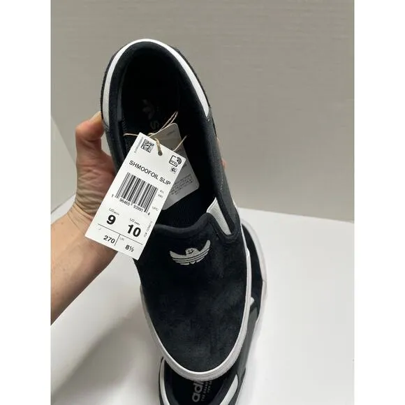 NEW Adidas Shmoofoil Slip-On Shoes Mens 9 Womens 10 Black