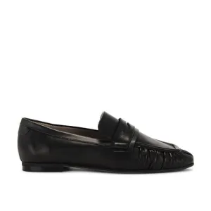 NEW ALLSAINTS Sapphire Loafer in Black LEATHER FLAT SHOES