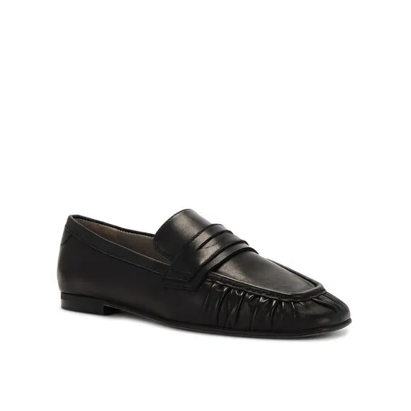 NEW ALLSAINTS Sapphire Loafer in Black LEATHER FLAT SHOES
