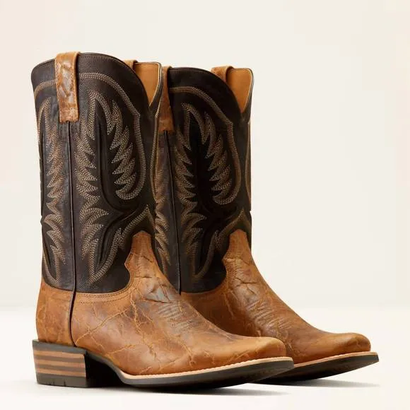 NEW ARIAT men's stadtler cowboy boot in aged_tan/barrel