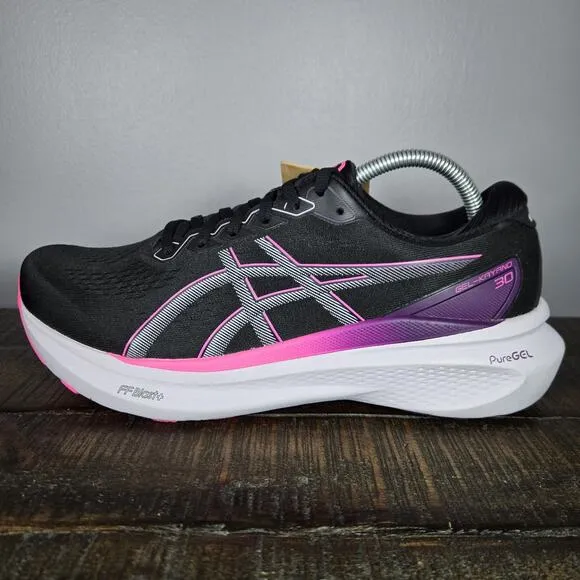 NEW ASICS Gel Kayano 30 Womens Size 11 WIDE Running Shoes Black Purple 1012B503