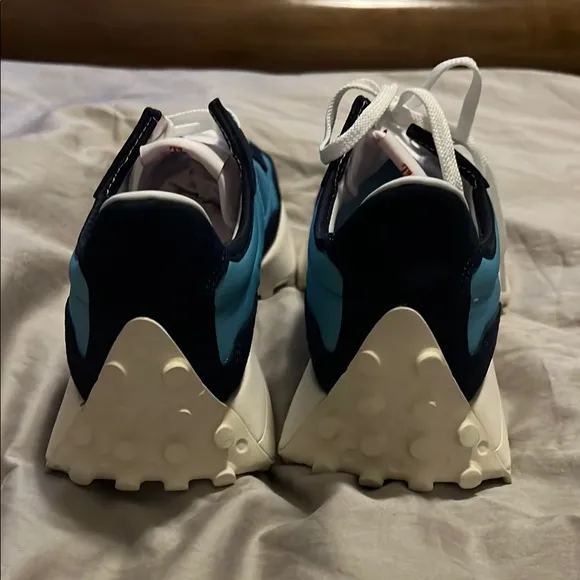 New Balance 327 Blue and White Sneakers