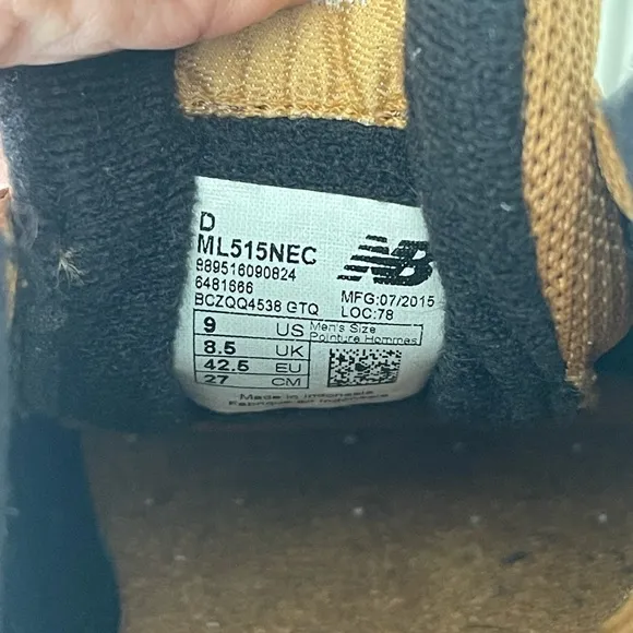 New Balance 515 Winter Stealth Tan White Athletic Shoes ML515NEC