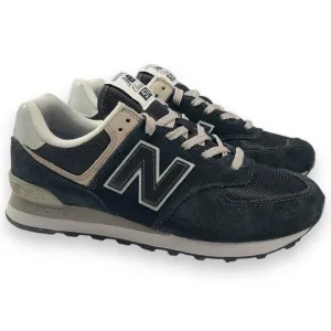 New Balance 574 Mens 8 WIDE 2E Core Pack Black Grey Lifestyle Running Shoes