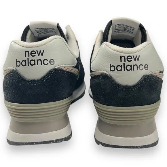 New Balance 574 Mens 8 WIDE 2E Core Pack Black Grey Lifestyle Running Shoes