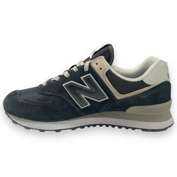 New Balance 574 Mens 8 WIDE 2E Core Pack Black Grey Lifestyle Running Shoes