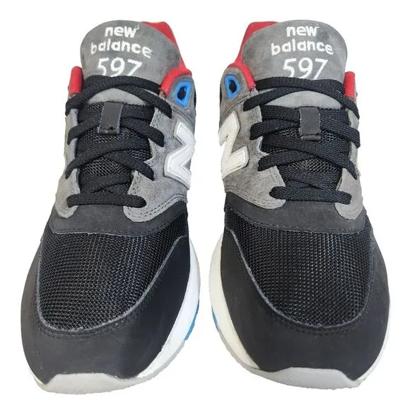 New Balance 597 Shoes Mens 10‎ Black Red Blue Skater Streetware Sneaker ML597VAC