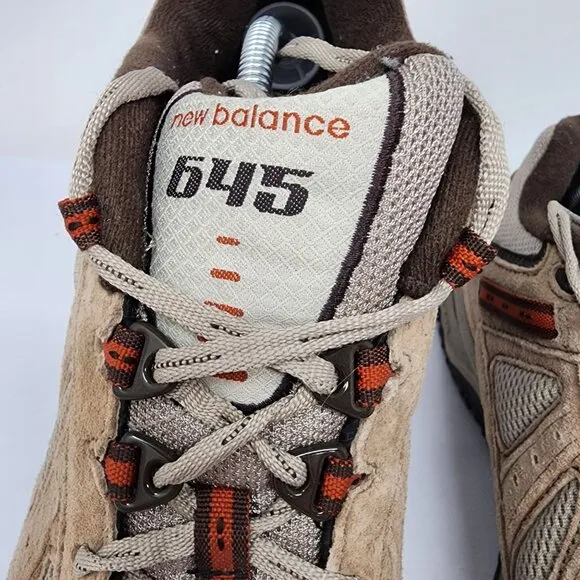 New Balance 645 Trail Shoes Men's 13 2E Wide Brown Suede MW645BR Hiking Grip