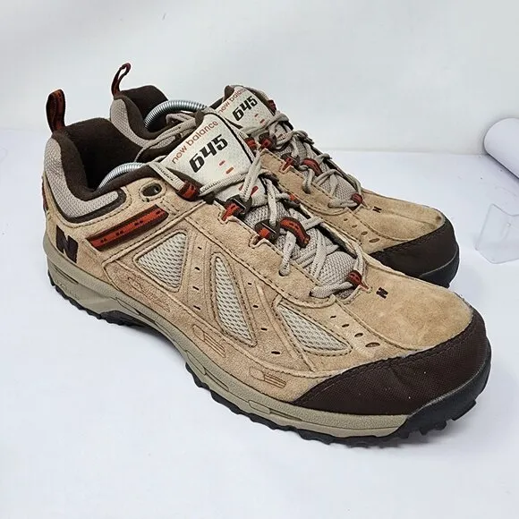 New Balance 645 Trail Shoes Men's 13 2E Wide Brown Suede MW645BR Hiking Grip