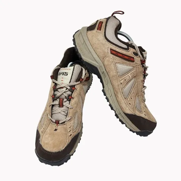 New Balance 645 Trail Shoes Men's 13 2E Wide Brown Suede MW645BR Hiking Grip
