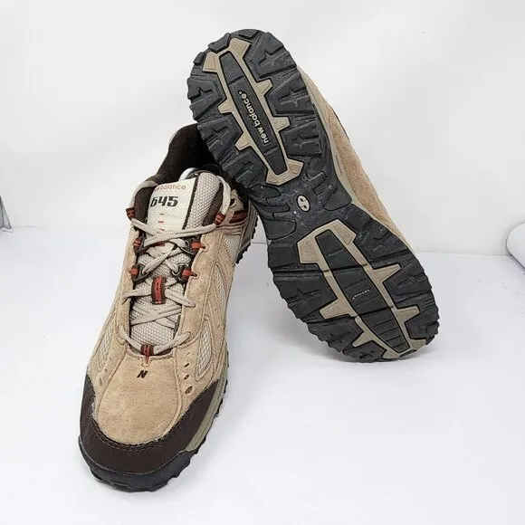New Balance 645 Trail Shoes Men's 13 2E Wide Brown Suede MW645BR Hiking Grip