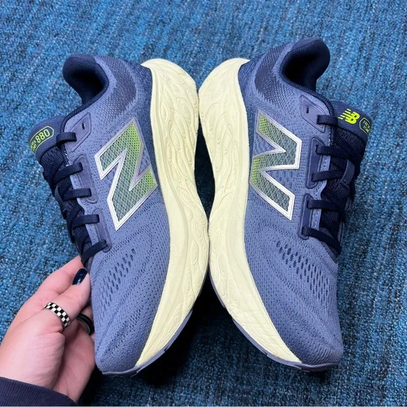 New Balance 880v14 Running Shoes in Arctic Grey Limelight Navy WIDE Width 2E