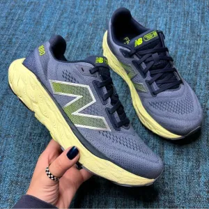 New Balance 880v14 Running Shoes in Arctic Grey Limelight Navy WIDE Width 2E