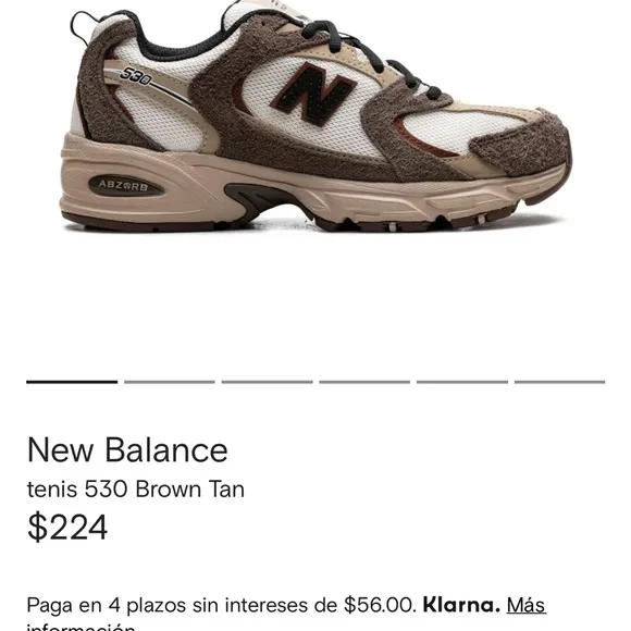 New Balance Cream and Brown Athletic Shoes with Cushioned Sole