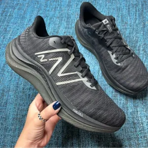 New Balance FuelCell Propel v4 Running Shoes in Black Harbor Grey WIDE Width 2E