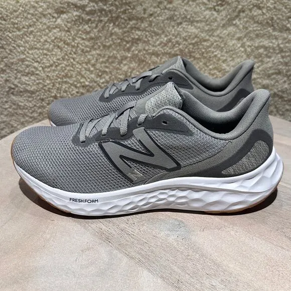 New Balance Mens Fresh Foam Arishi v4 Gray Running Shoe Size 10 Wide New MARISEG