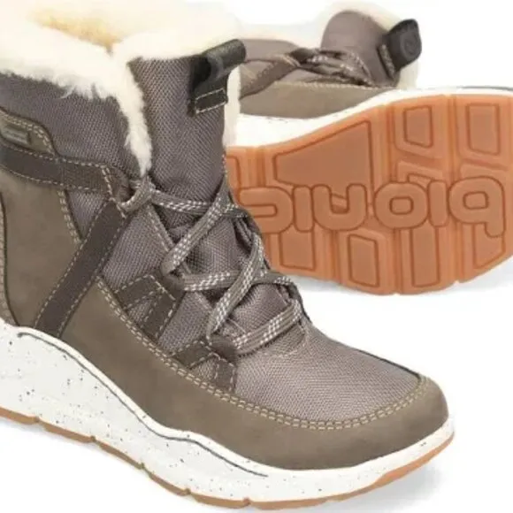 new Bionica Olesha All-Weather Boots Waterproof For Women in Taupe Green 69S3