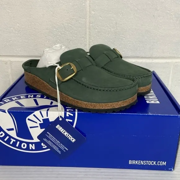 New Birkenstock Buckley‎ Nubuck Leather Clog EU36 Thyme Narrow Fit 1025348