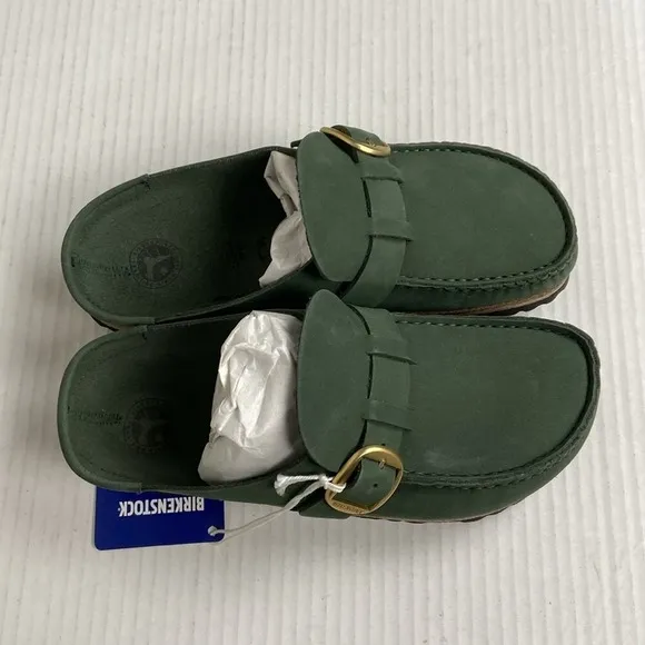 New Birkenstock Buckley‎ Nubuck Leather Clog EU36 Thyme Narrow Fit 1025348
