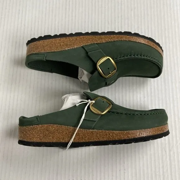 New Birkenstock Buckley‎ Nubuck Leather Clog EU36 Thyme Narrow Fit 1025348