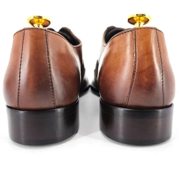 New Bruno Magli Italy Brown Leather Suede Wingtip Oxfords Mens 10M Dress Shoes