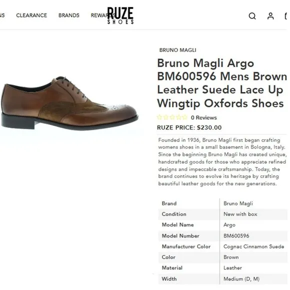 New Bruno Magli Italy Brown Leather Suede Wingtip Oxfords Mens 10M Dress Shoes