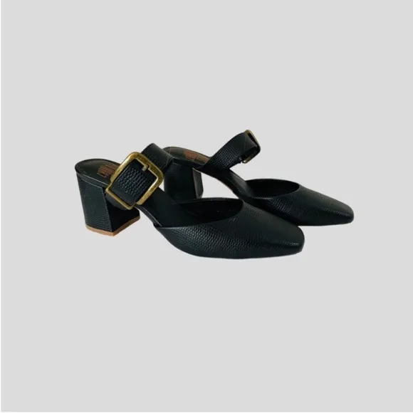 NEW! CHARLOTTE STONE NEW GINABLACK HEELS SIZE 9