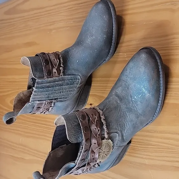 New Circle G By Corral Women's Boots - Harness &amp; Stud Shortie - Green, 10