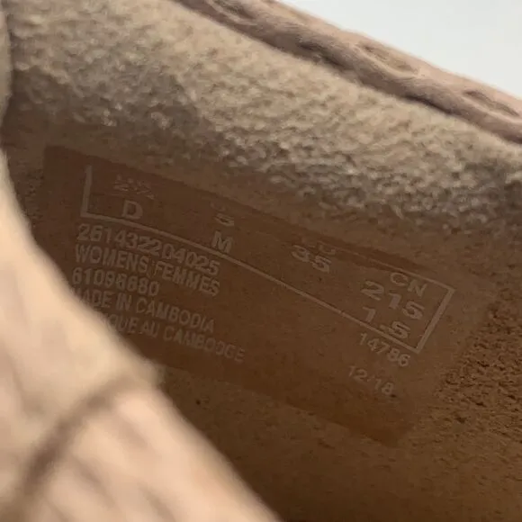 NEW Clarks Woman’s Danelly Sky Flat Blush Leather Cuir Beige Rose Size 5 Medium