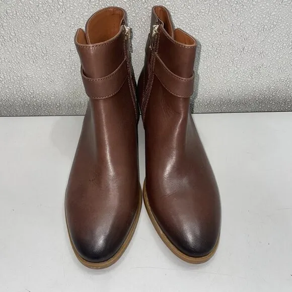 NEW COACH Debi Leather Bootie – Women's 7 – Brown – New Without Box