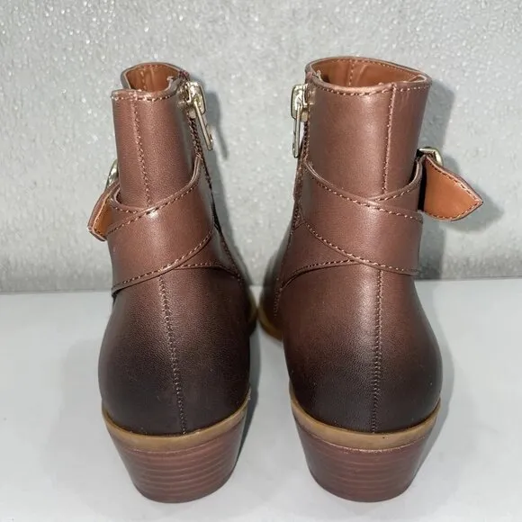 NEW COACH Debi Leather Bootie – Women's 7 – Brown – New Without Box