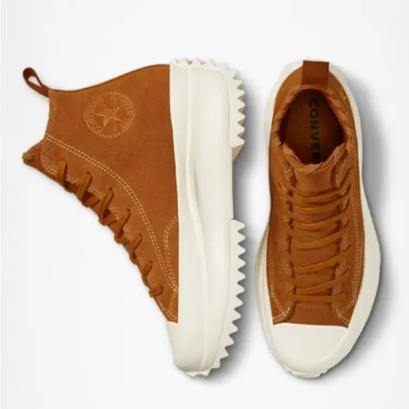 🌼New CONVERSE HI HI Chucks Run Star Hike Amber Platform High Top Sneakers 6.5