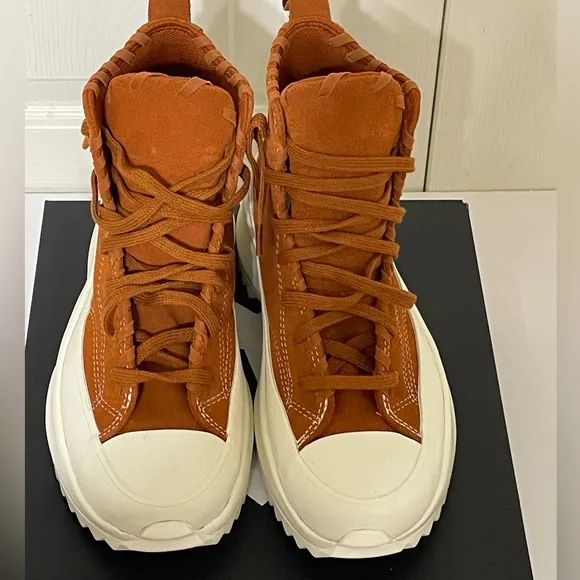 🌼New CONVERSE HI HI Chucks Run Star Hike Amber Platform High Top Sneakers 6.5