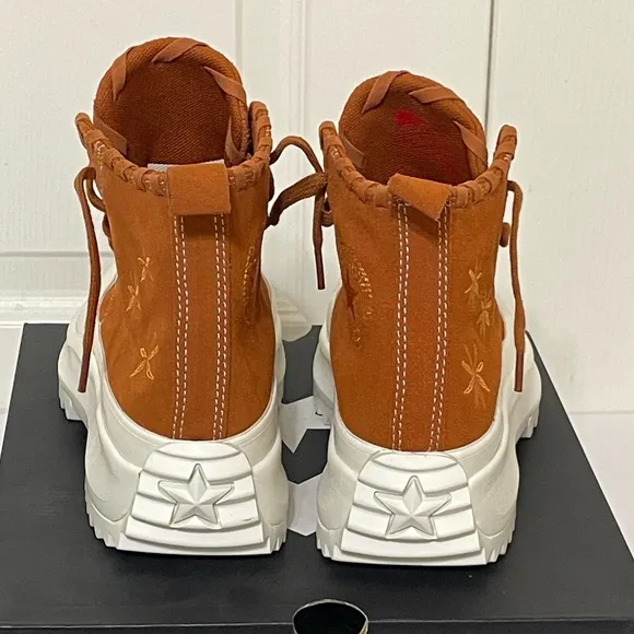 🌼New CONVERSE HI HI Chucks Run Star Hike Amber Platform High Top Sneakers 6.5