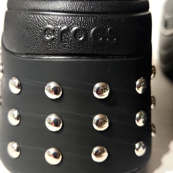 NEW! Crocs Siren Studded Platform Clog Slip-On Black Shoes
