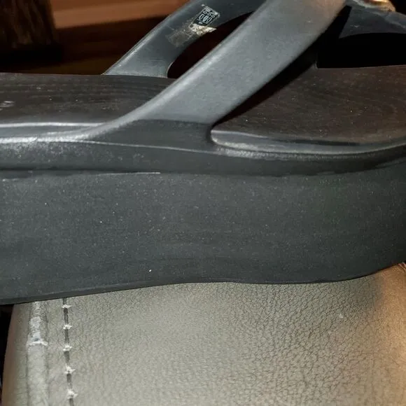 NEW Crocs slides size 9 with 2 inch orthopedic elevation under left foot only.