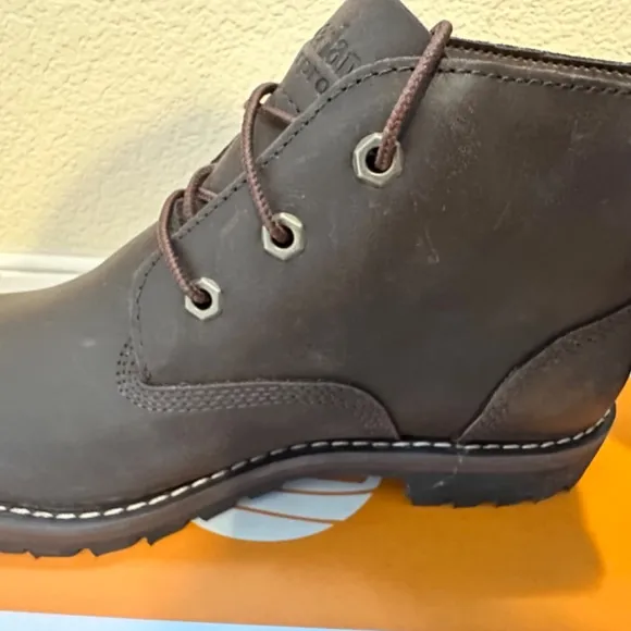 New dark brown timberland larchmont leather boots men’s Sz 7