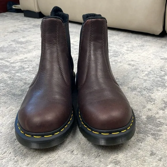 New Dr Martens Bex Crazy Horse Chelsea Boots Brown Distressed 2976 Womens Sz 11
