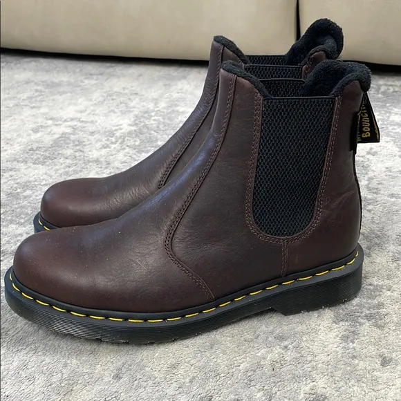 New Dr Martens Bex Crazy Horse Chelsea Boots Brown Distressed 2976 Womens Sz 11