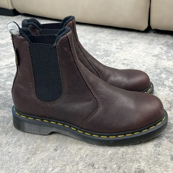 New Dr Martens Bex Crazy Horse Chelsea Boots Brown Distressed 2976 Womens Sz 11