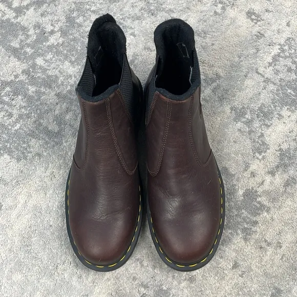 New Dr Martens Bex Crazy Horse Chelsea Boots Brown Distressed 2976 Womens Sz 11