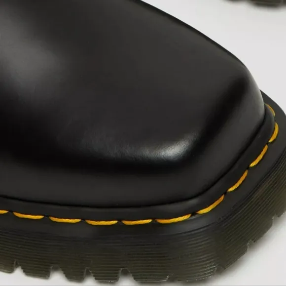 NEW Dr Martens black leather 1460 Bex Squared Toe Leather Lace Up Boots 8