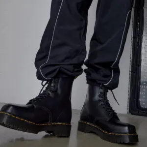 NEW Dr Martens black leather 1460 Bex Squared Toe Leather Lace Up Boots 8