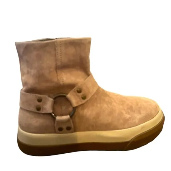 New ▶️ Free People ◀️ Bodhi Harness Sneaker Bootie Suede Size 6.5