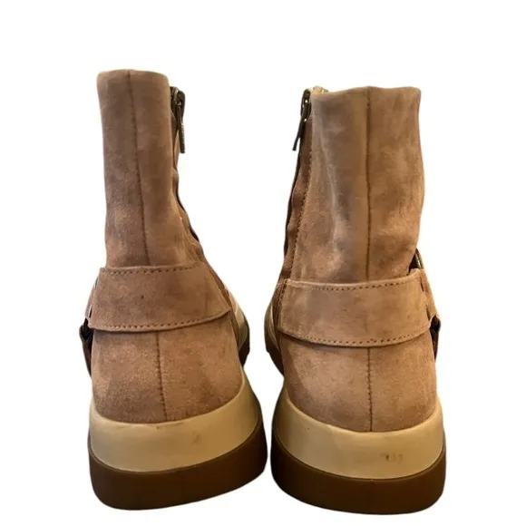 New ▶️ Free People ◀️ Bodhi Harness Sneaker Bootie Suede Size 6.5