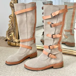 NEW Free People Tristie Buckle Knee High Boots