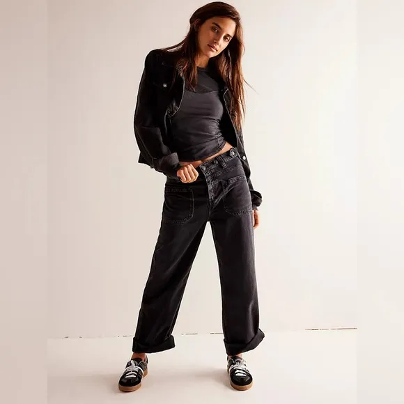 NEW Free People We The Free Palmer Cuffed Jeans