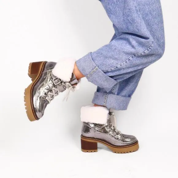 NEW FREE PEOPLE women's cozy jasper hiker in pale pewter